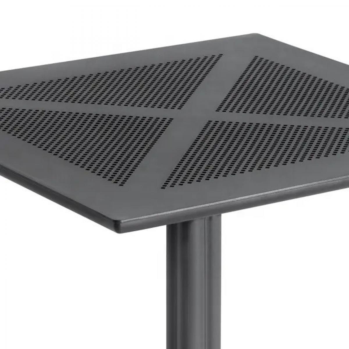 Mesa JÁVEA 97, polipropileno negro, 80 x 80 cms