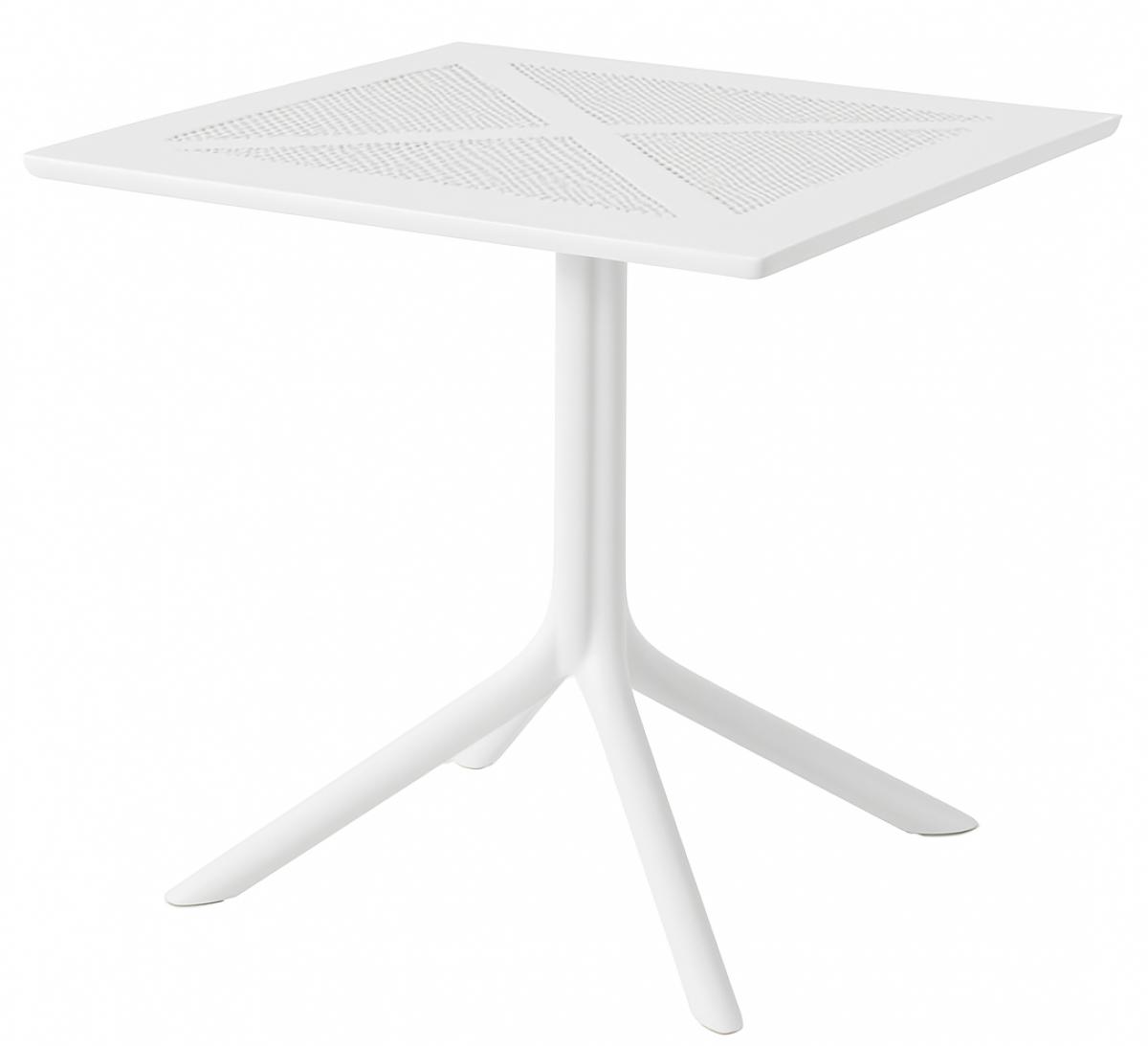 Mesa JÁVEA 97, polipropileno blanco, 80 x 80 cms