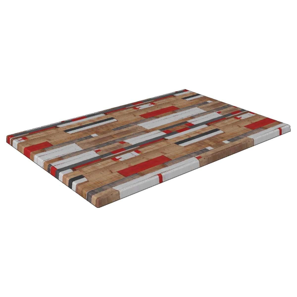 Tablero de mesa Werzalit-Sm, KBANA RED 271, 110 x 70 cms