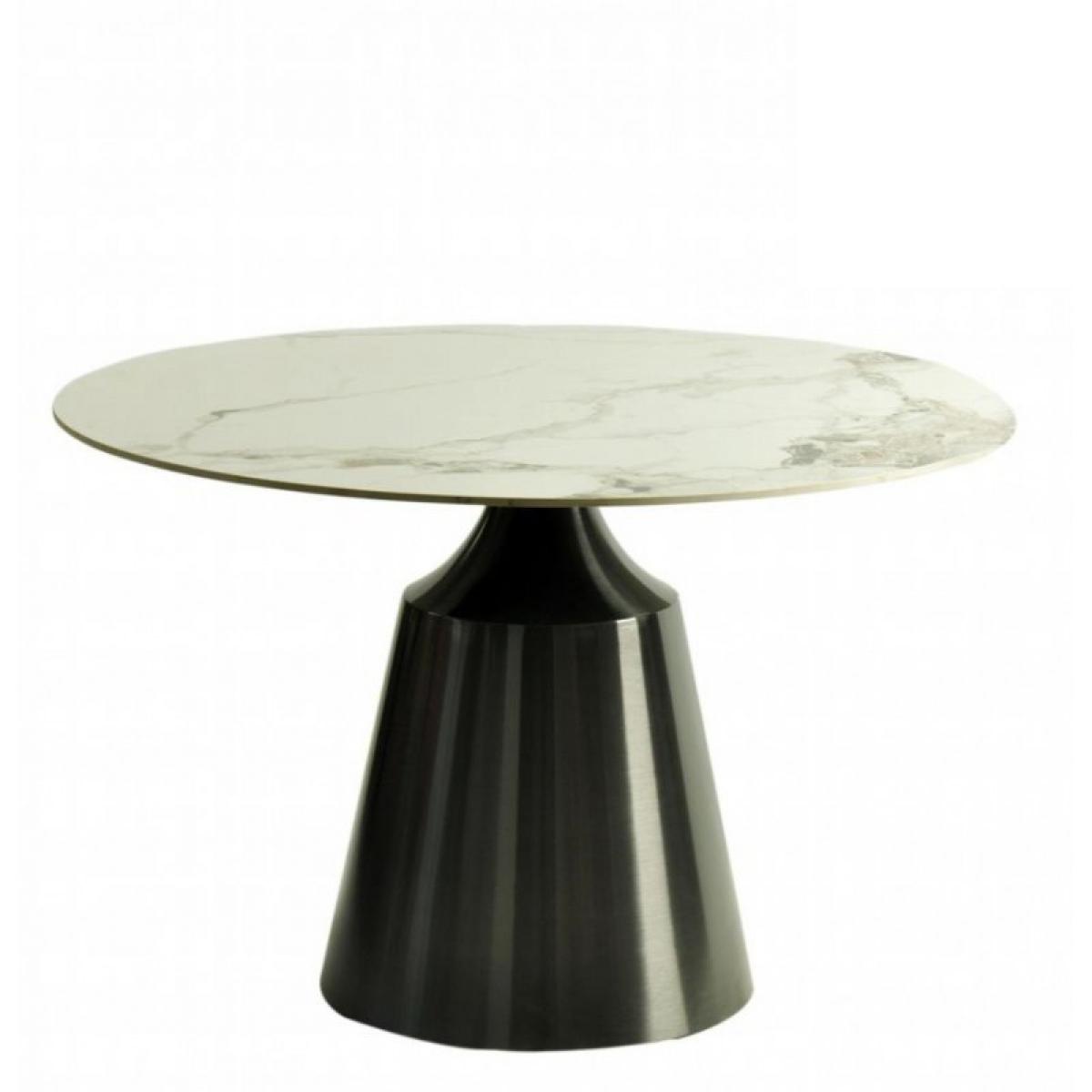 Mesa NAIDA, metal, tapa de cerámica, 120 cms de diámetro