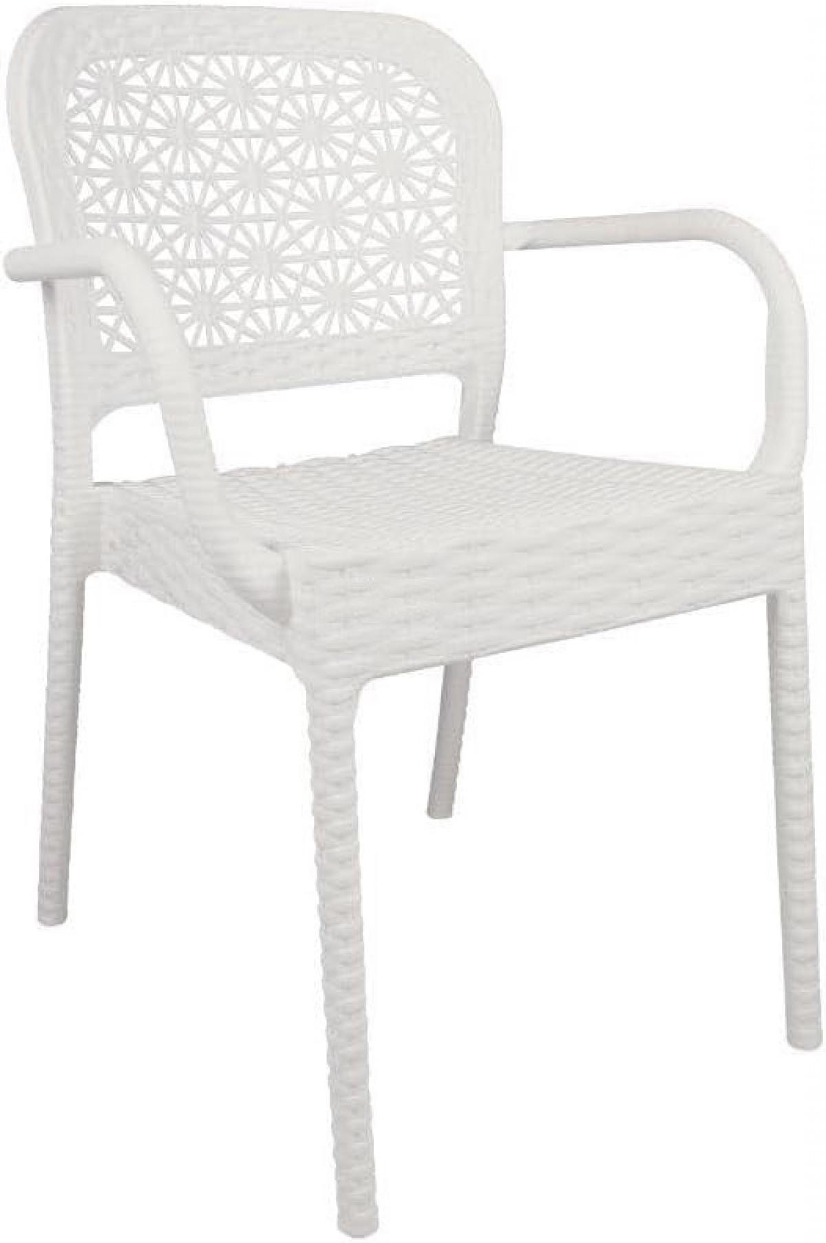 Sillón LATOJA, apilable, polipropileno blanco