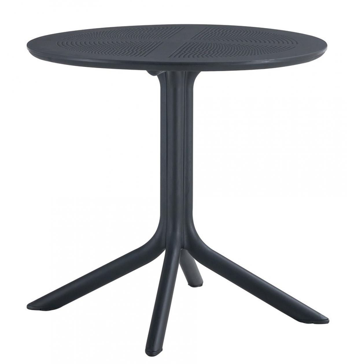 Mesa JÁVEA 97, polipropileno negro, 80 cms de diámetro