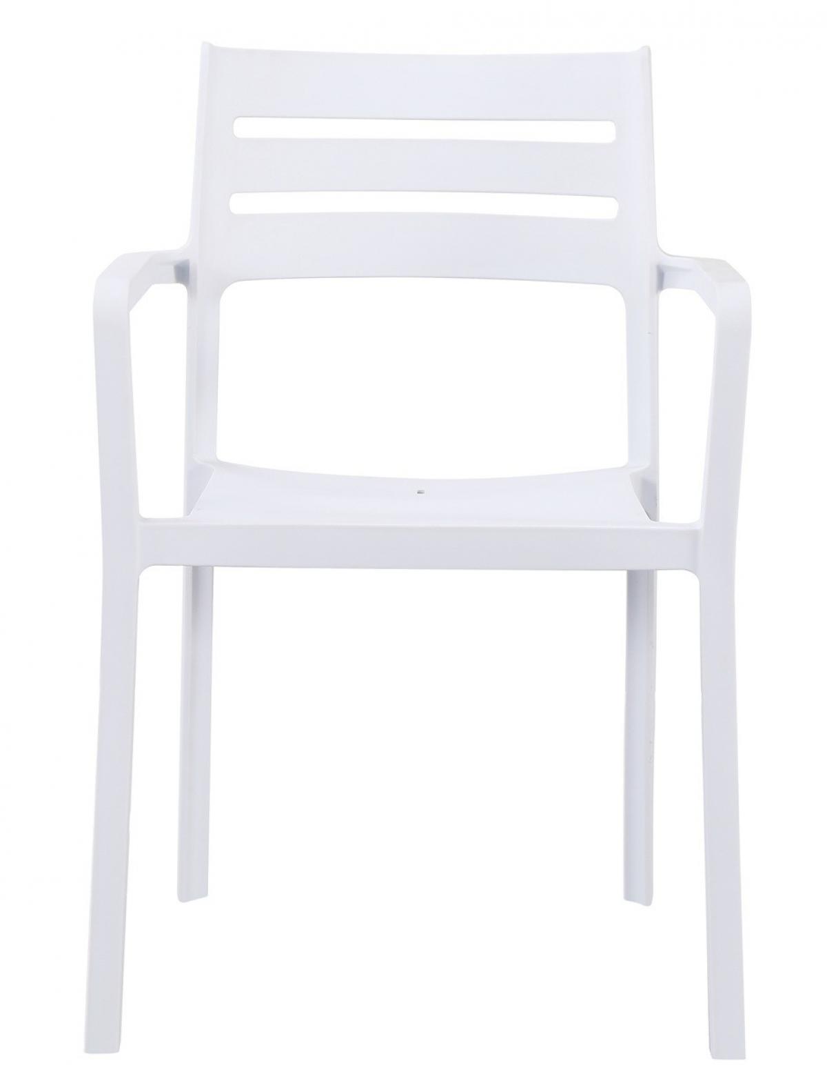 Sillón MADEIRA, apilable, polipropileno blanco