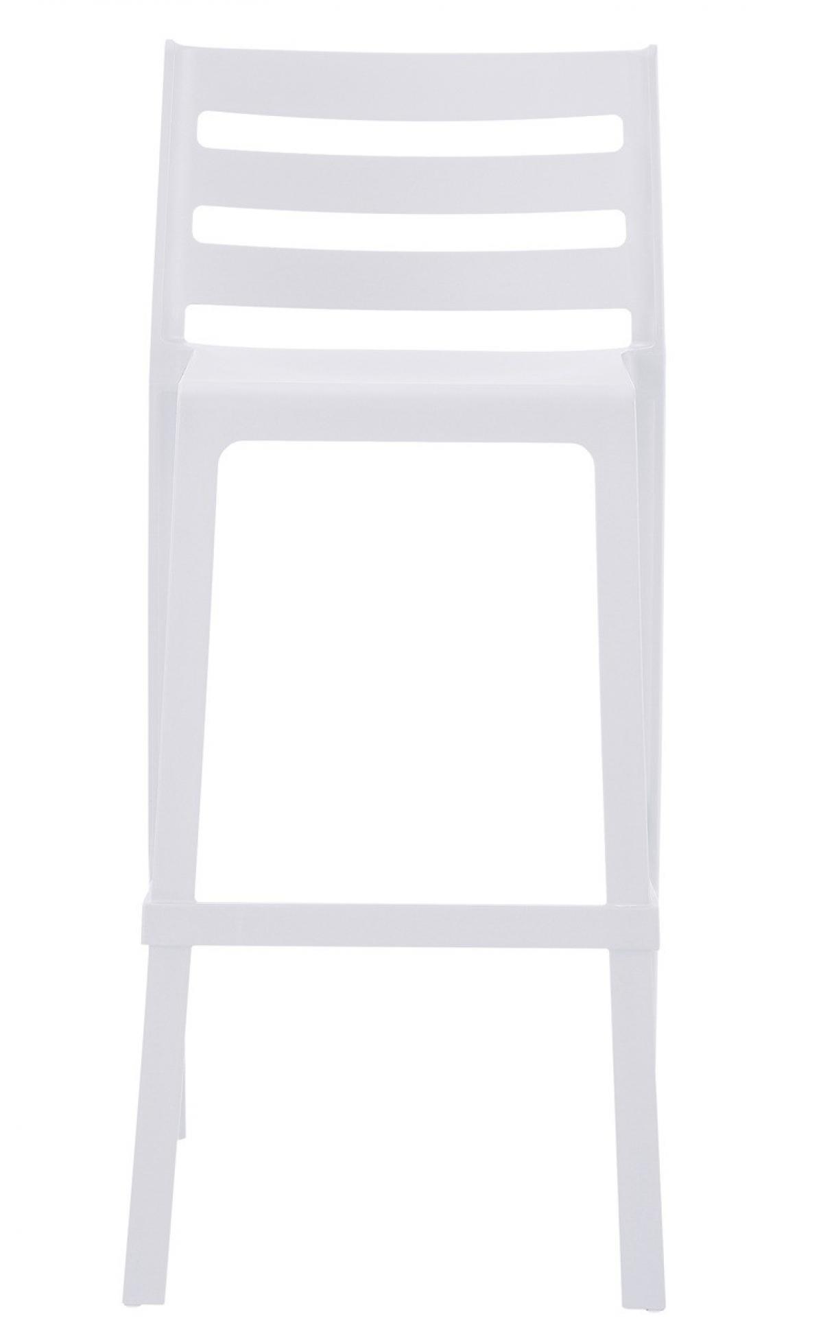 Taburete MADEIRA, apilable, polipropileno blanco