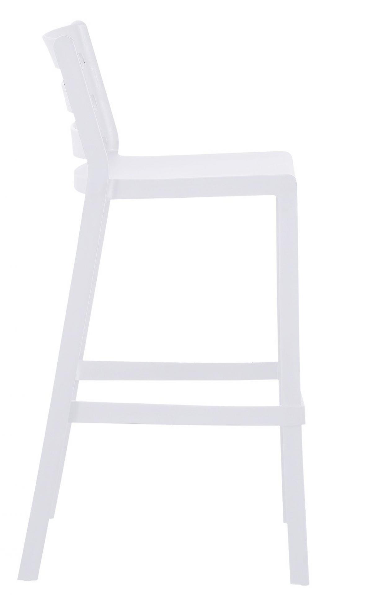 Taburete MADEIRA, apilable, polipropileno blanco