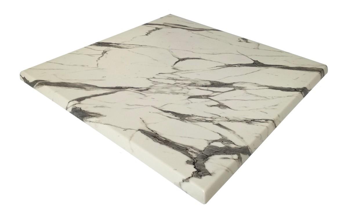 Tablero de mesa Werzalit WER-FANTASY, Mármol Ayfon 5657, 80 x 80 cms