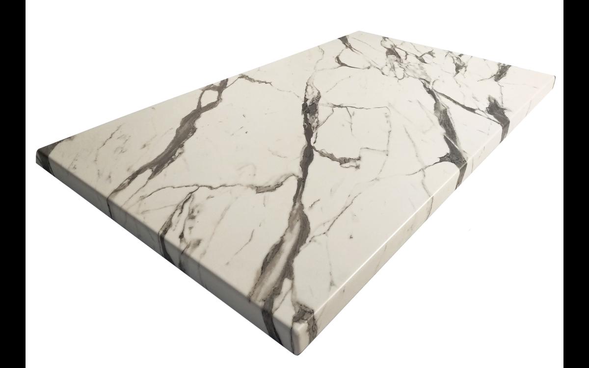 Tablero de mesa Werzalit WER-FANTASY, Mármol Ayfon 5657, 110 x 70 cms