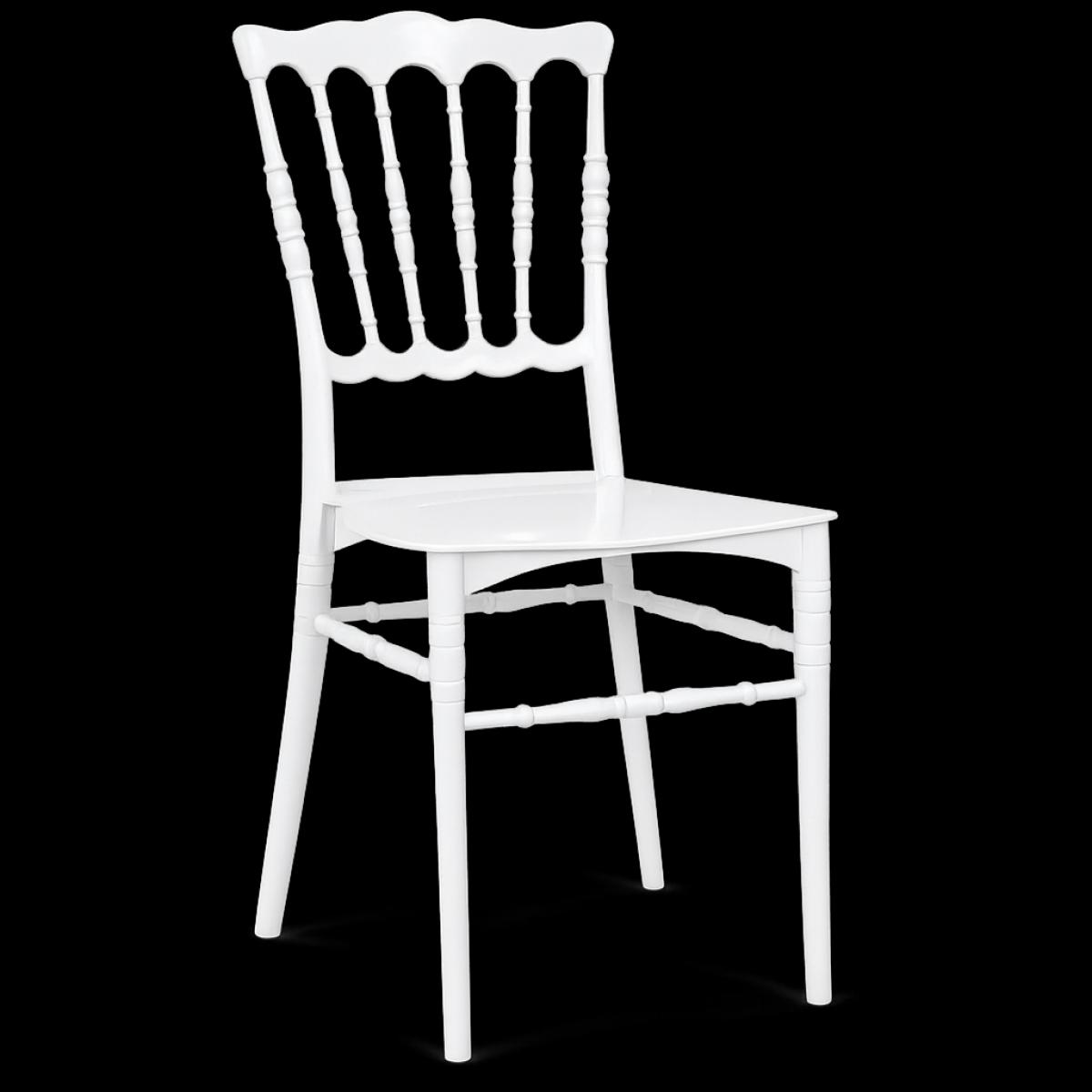 Silla WEDDING 77, apilable, polipropileno blanco