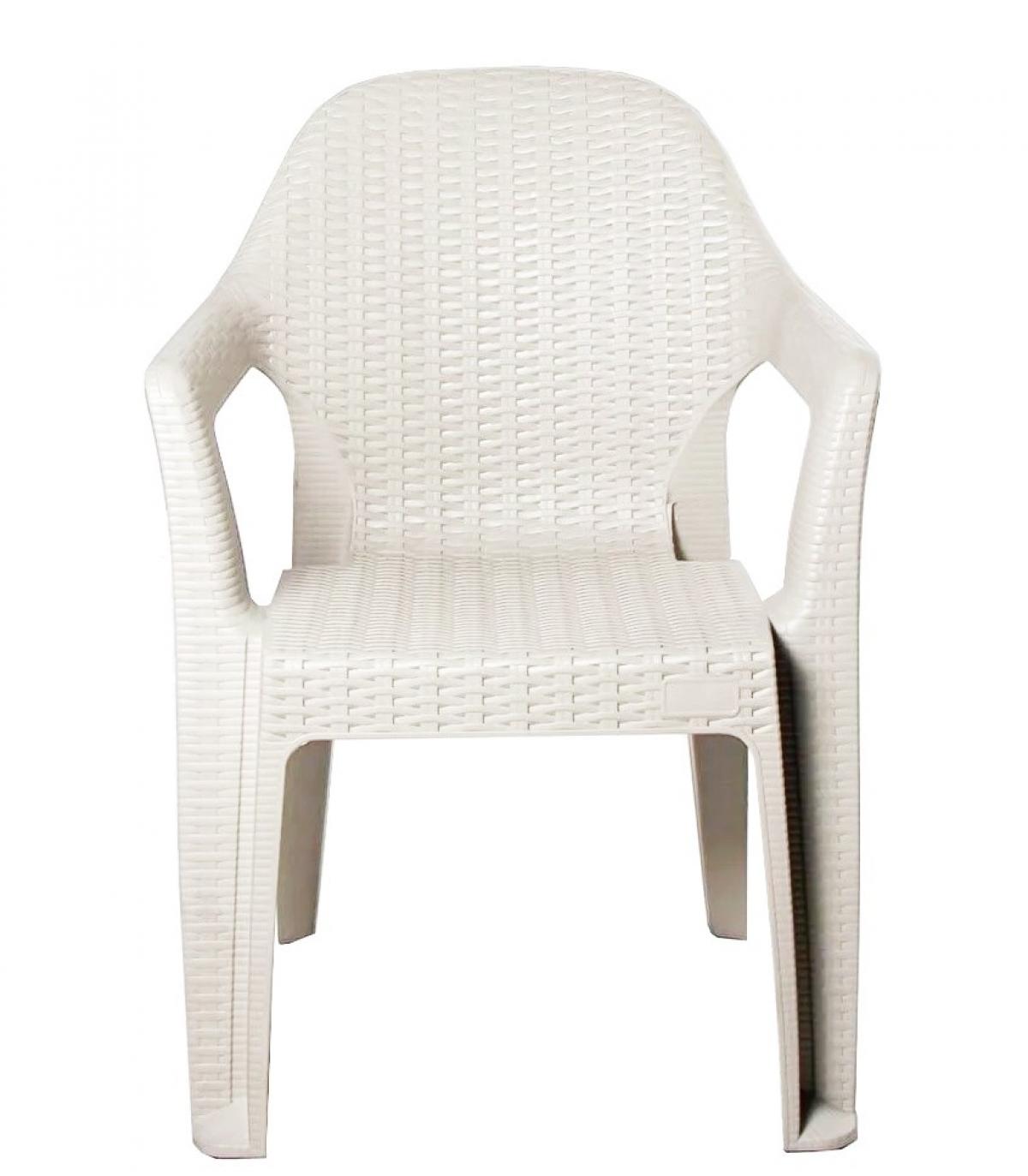 Sillón CIES, apilable, polipropileno blanco