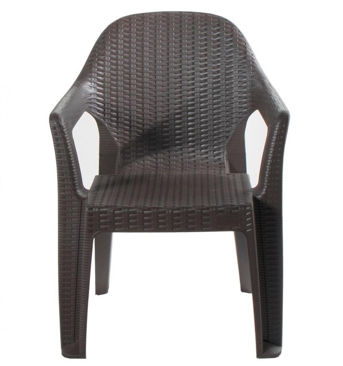 Sillón CIES, apilable, polipropileno marrón chocolate