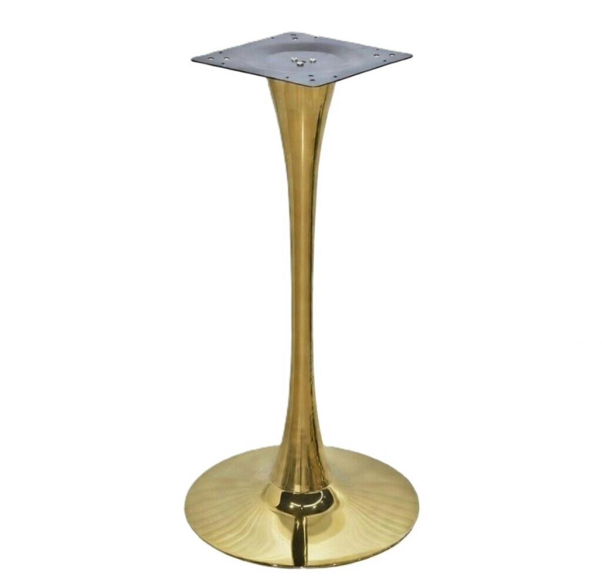Base de mesa TULIP (SU), alta, acabado dorado, base de 50 cms de diámetro, altura 110 cms