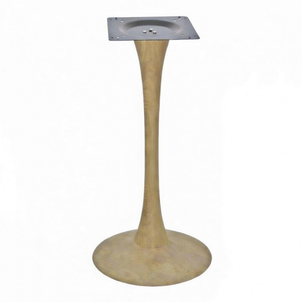 Base de mesa TULIP (SU), alta, acabado madera, base de 50 cms de diámetro, altura 110 cms