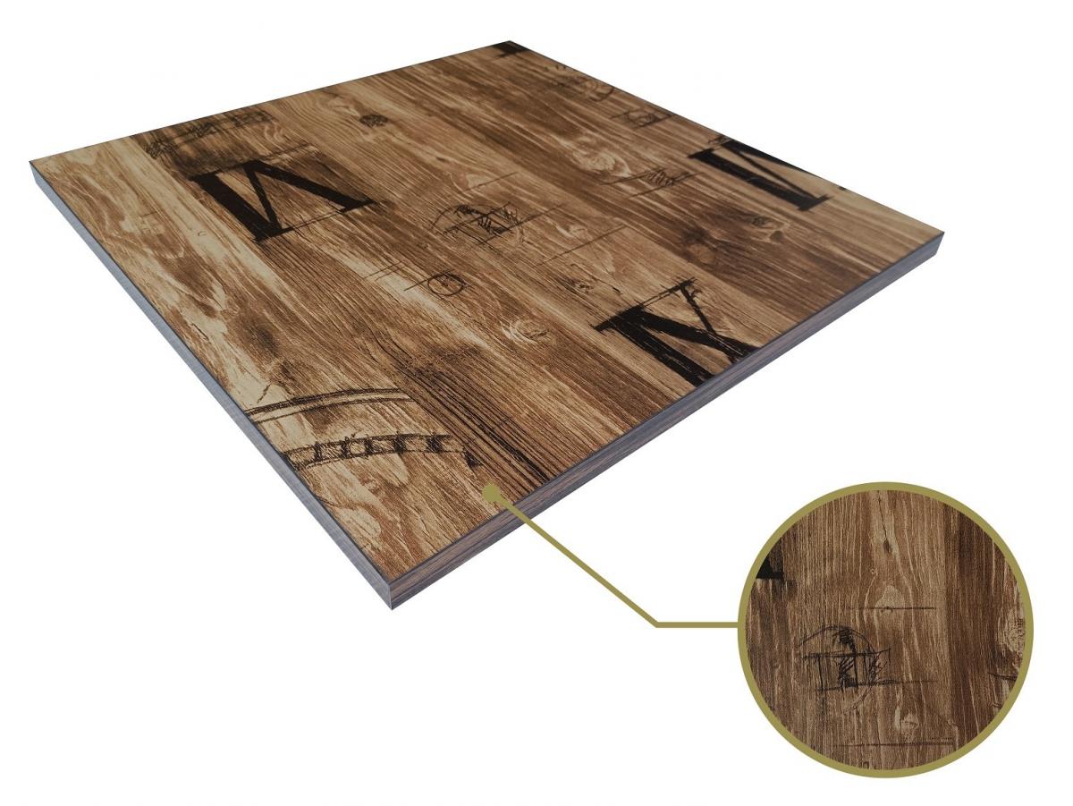 Tablero de mesa HD7346, vintage, 80 x 80 cms
