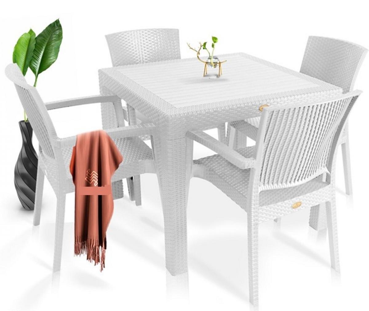 Sillón LIDO, apilable, polipropileno blanco
