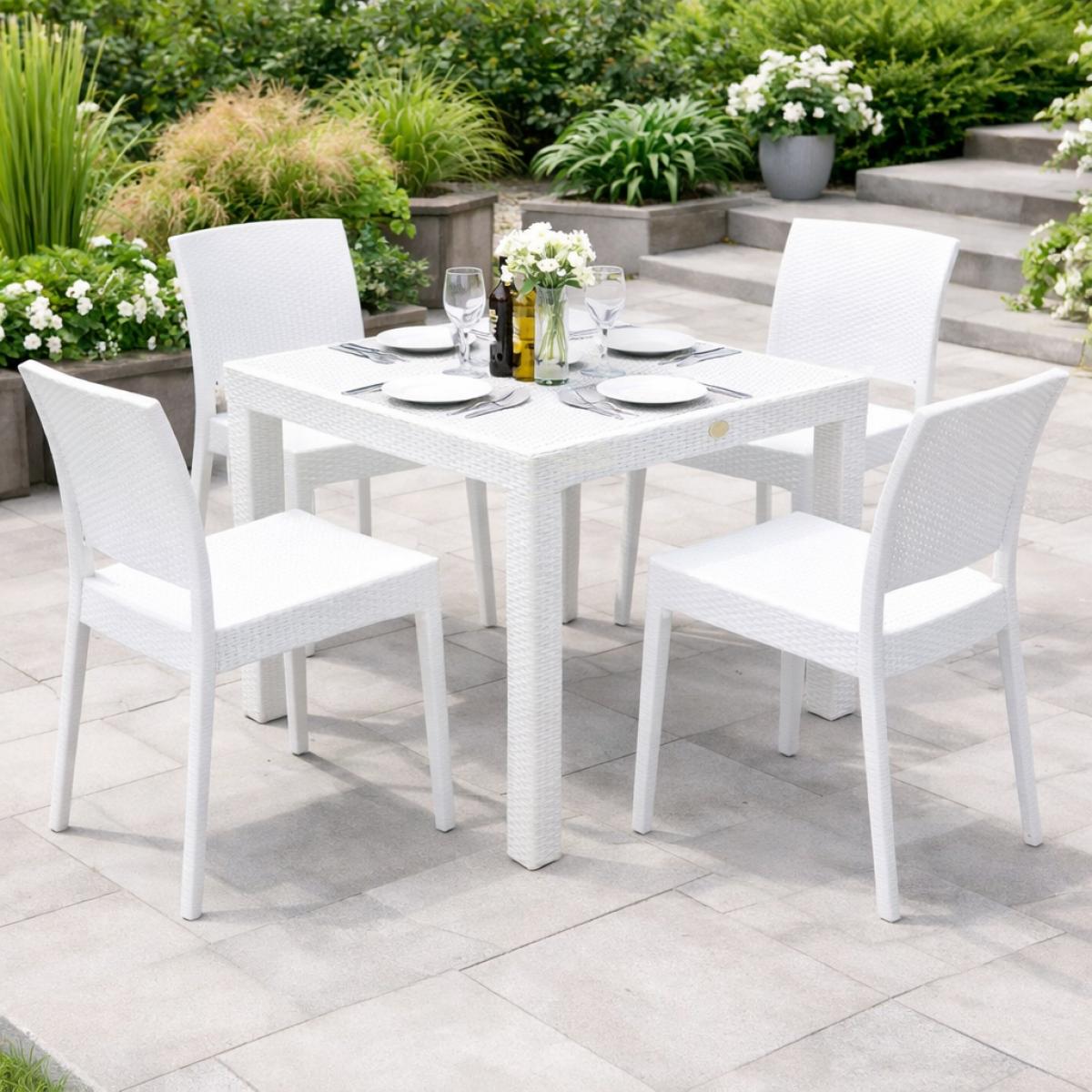 Silla LIDO, apilable, polipropileno blanco