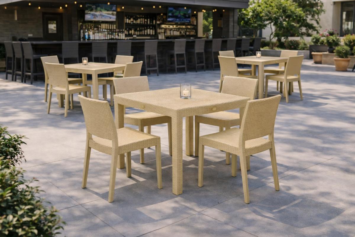 Silla LIDO, apilable, polipropileno capuccino