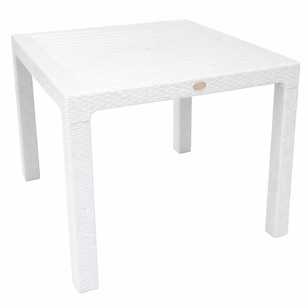 Mesa MIJAS, polipropileno blanco, 90 x 90 cms
