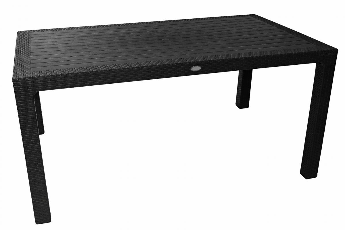 Mesa MIJAS, polipropileno negro, 150 x 90 cms