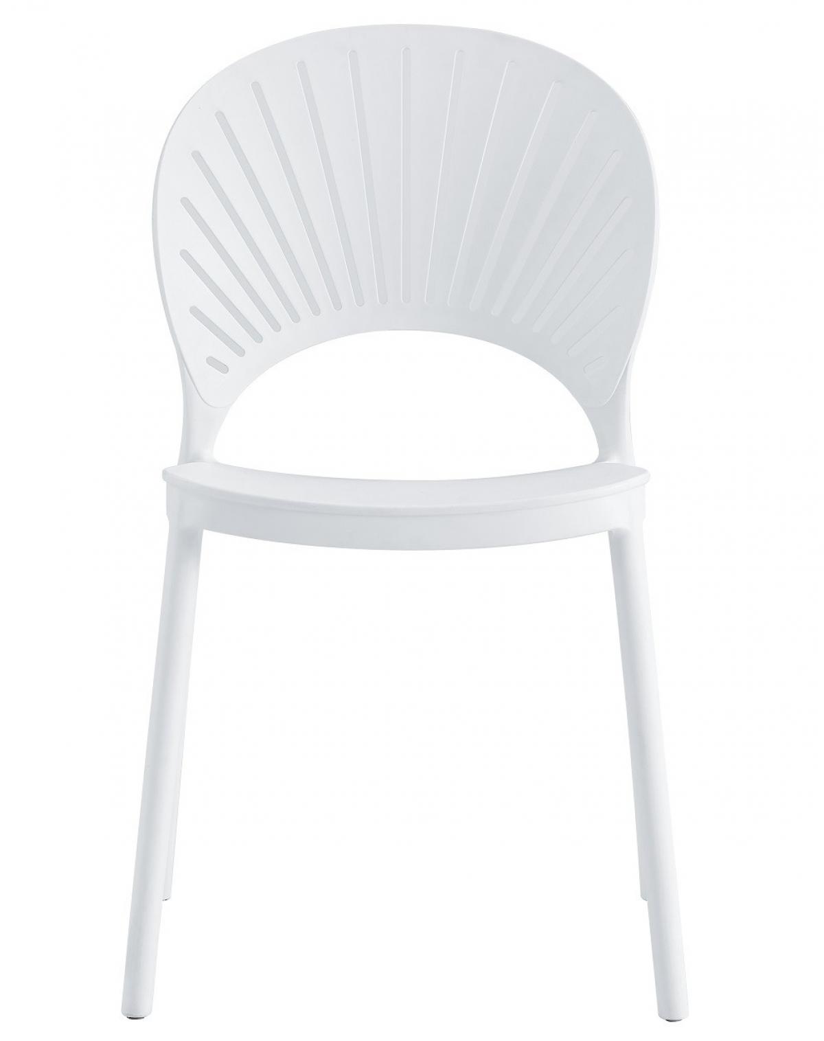 Silla ABANICO, apilable, polipropileno blanco