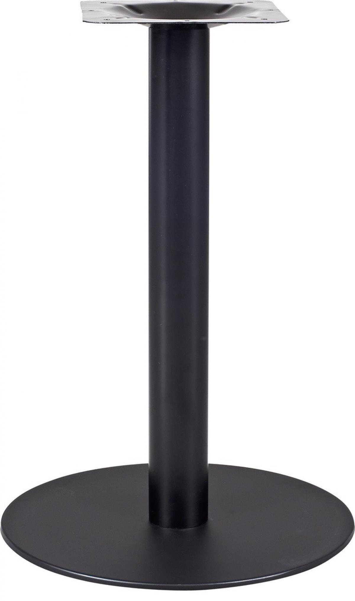Base de mesa BOMBAY, tubo redondo, negra, base de acero de 8 mm. 45 cms de diámetro, altura 72 cms
