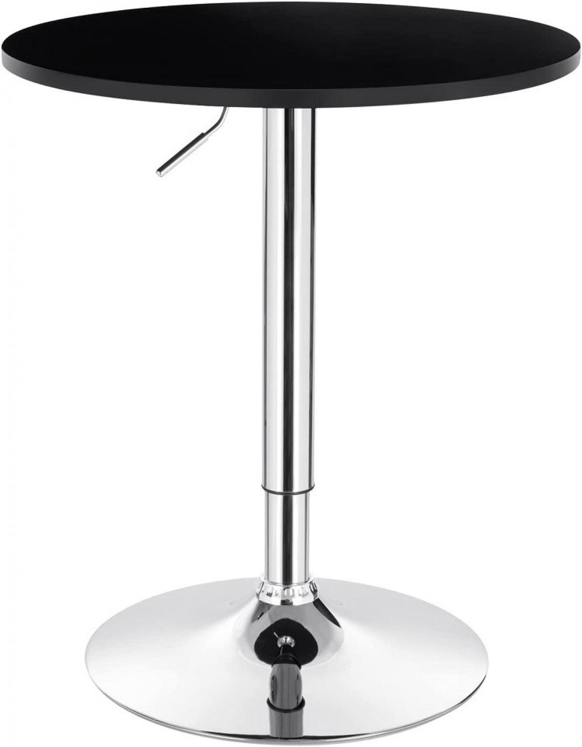 Mesa MABEL, graduable, tapa soft negra, 70 cms de diámetro