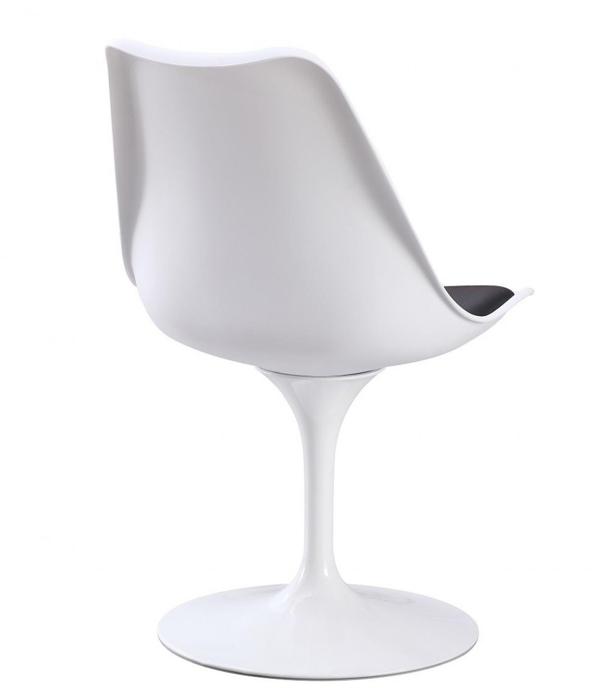Silla TUL MT, metal, polipropileno blanco, cojín negro
