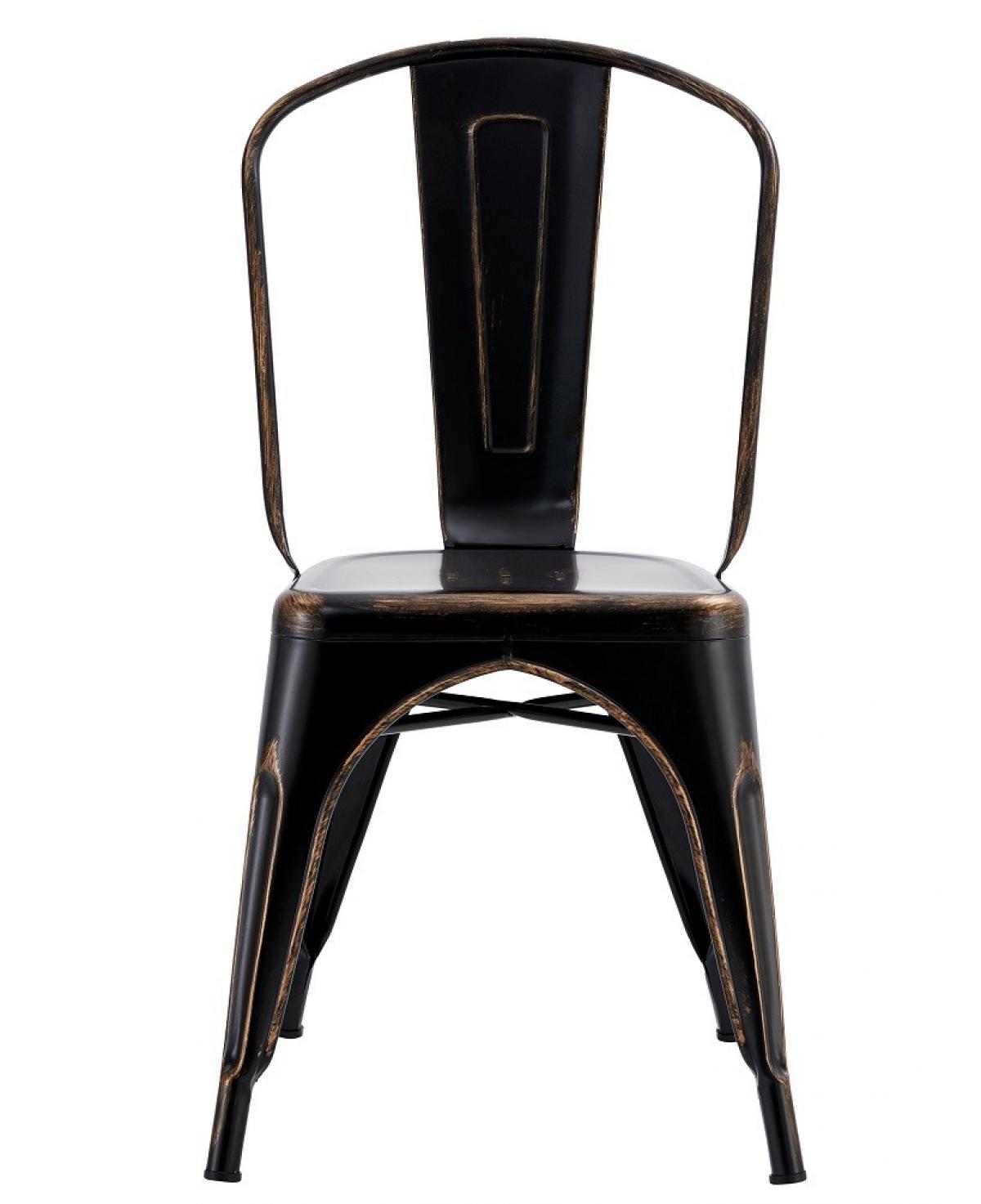 Silla TOL EK VINTAGE, acero, negra