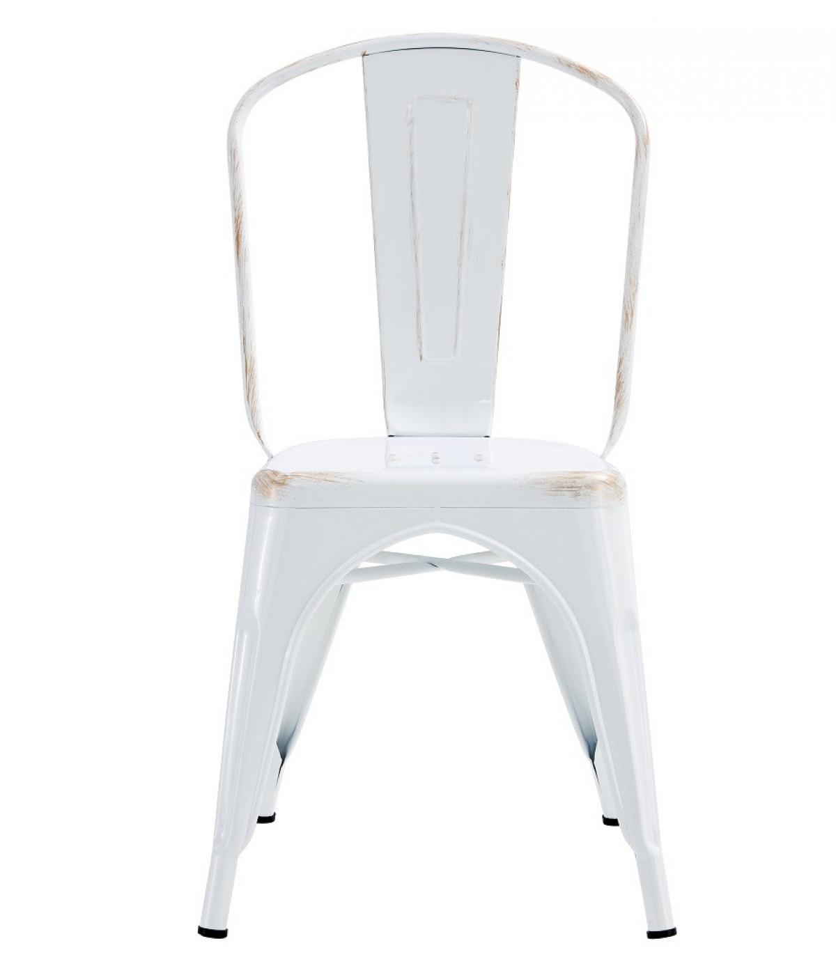 Silla TOL EK VINTAGE, acero, blanco