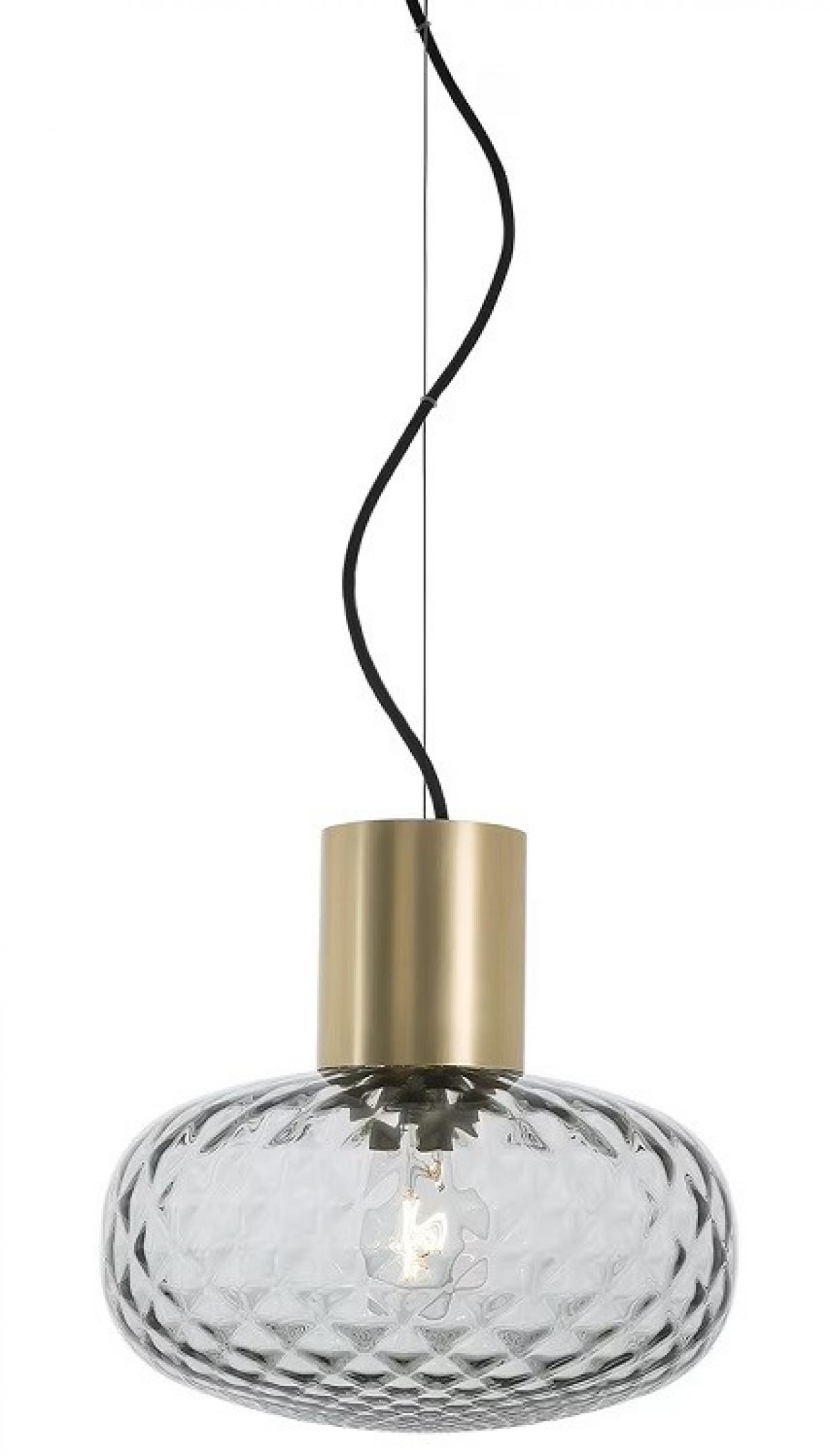 Lámpara GERA COH28, colgante, aluminio, dorada, cristal