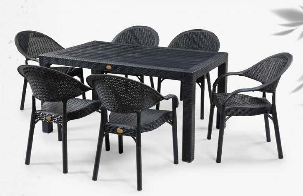 Sillón TORREMOLINOS, apilable, patas metálicas, polipropileno antracita