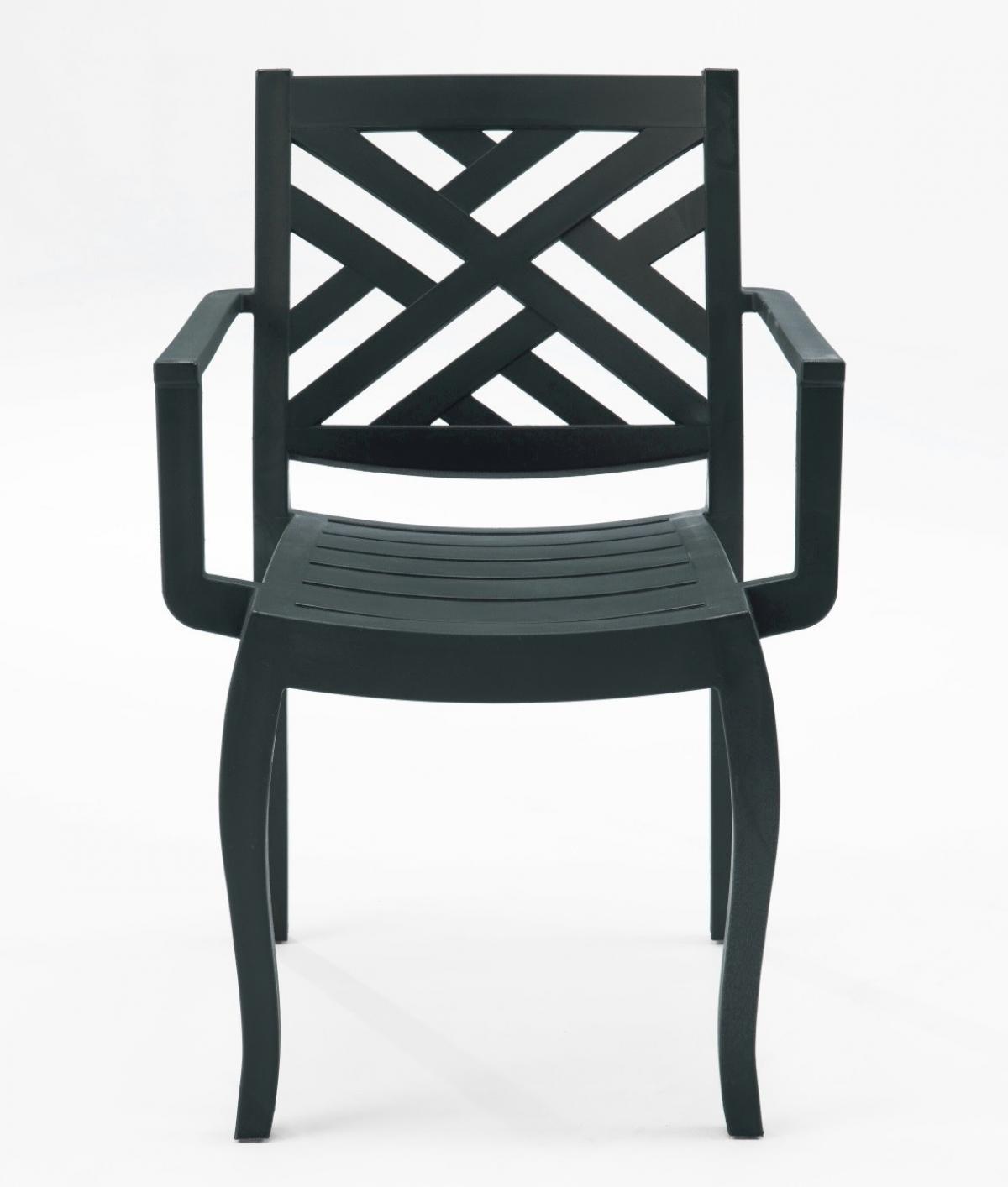 Sillón JACARANDA, apilable, polipropileno antracita