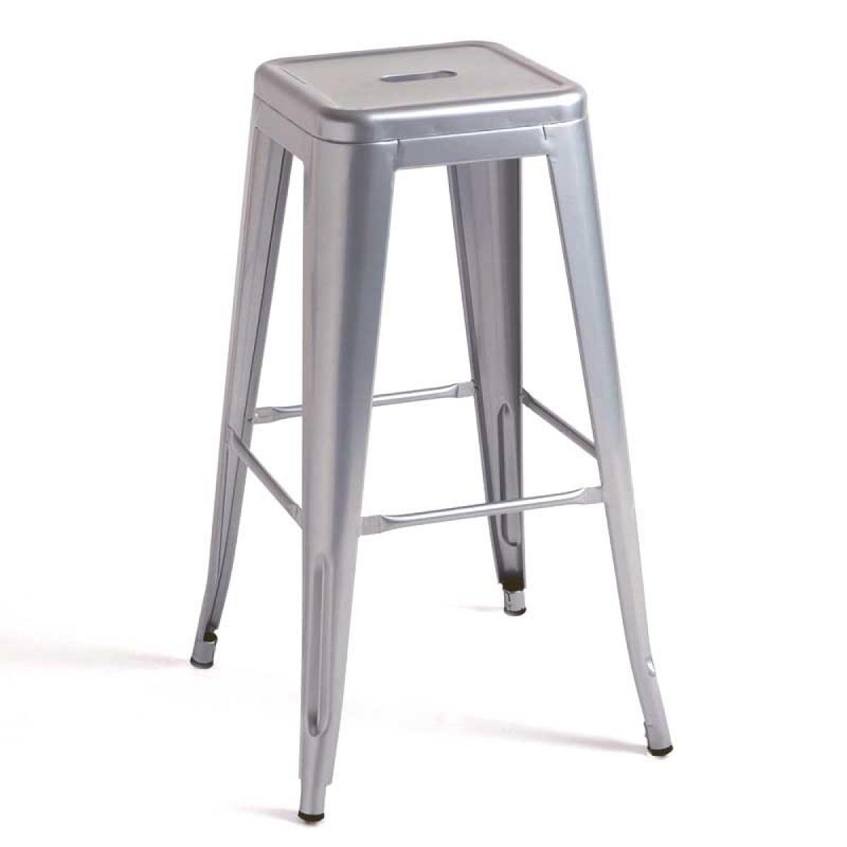 Taburete TOL EK LIMITED, acero, gris plata