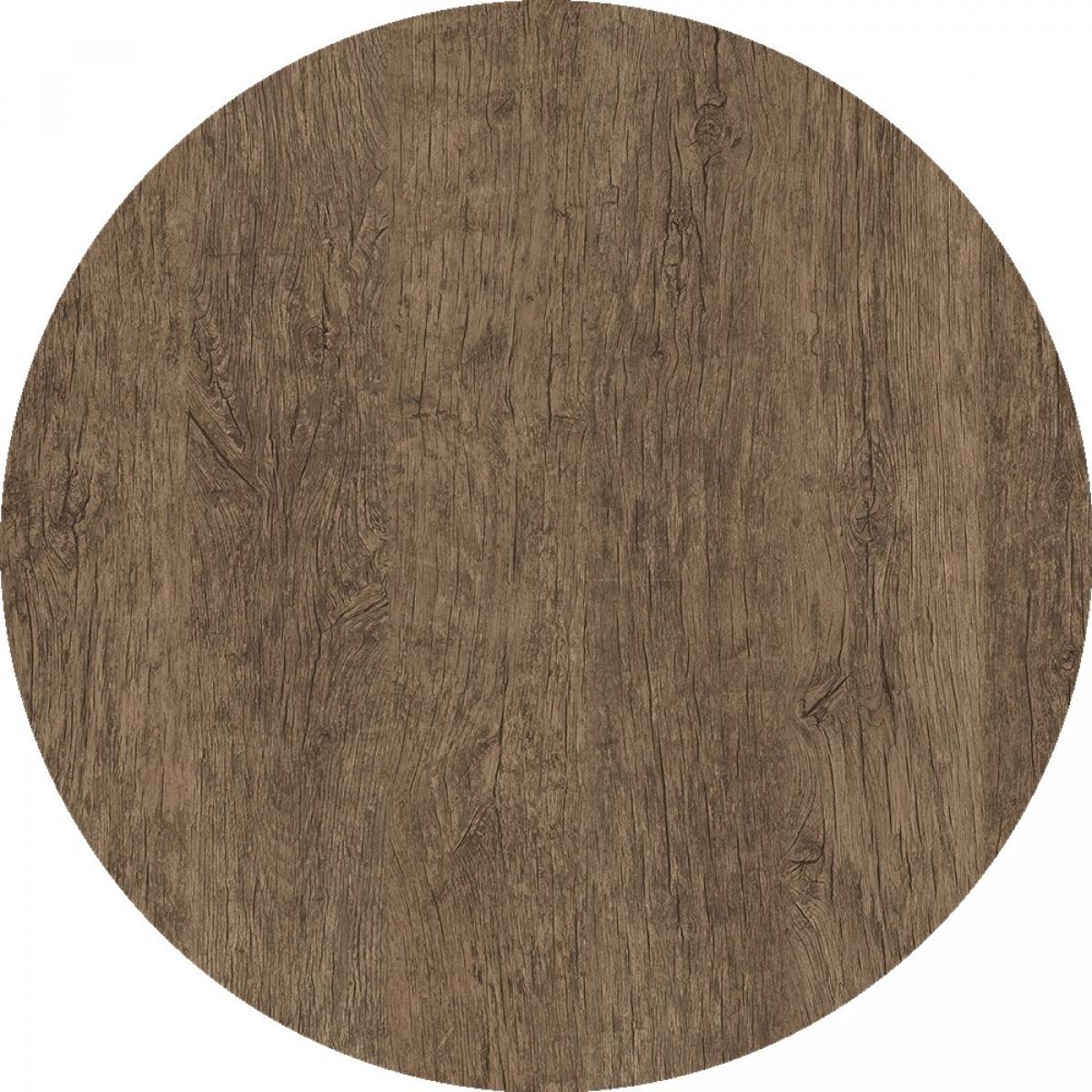 Tablero de mesa Werzalit WER-WOODART, Roble R.Oscuro 4510, 70 cms de diámetro