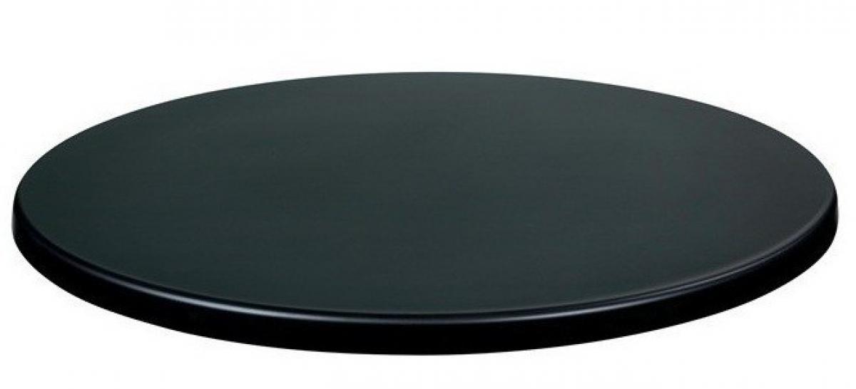 Tablero de mesa Werzalit WER-UNIART, Negro 3190, 60 cms de diámetro