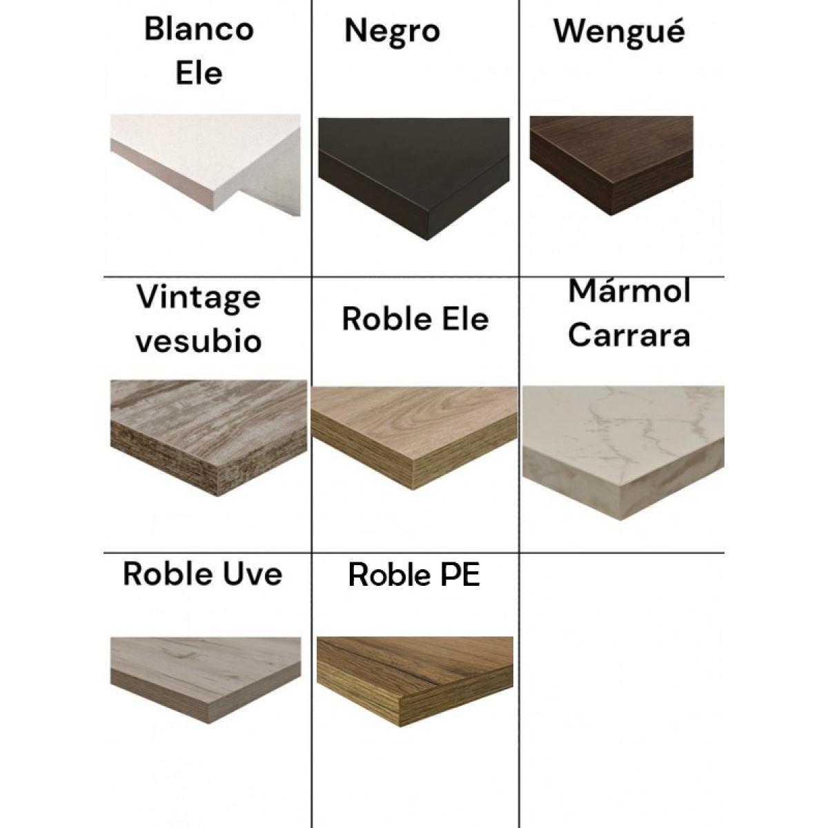 Tablero de melamina 30 mm, WENGUÉ, 80 x 80 cms