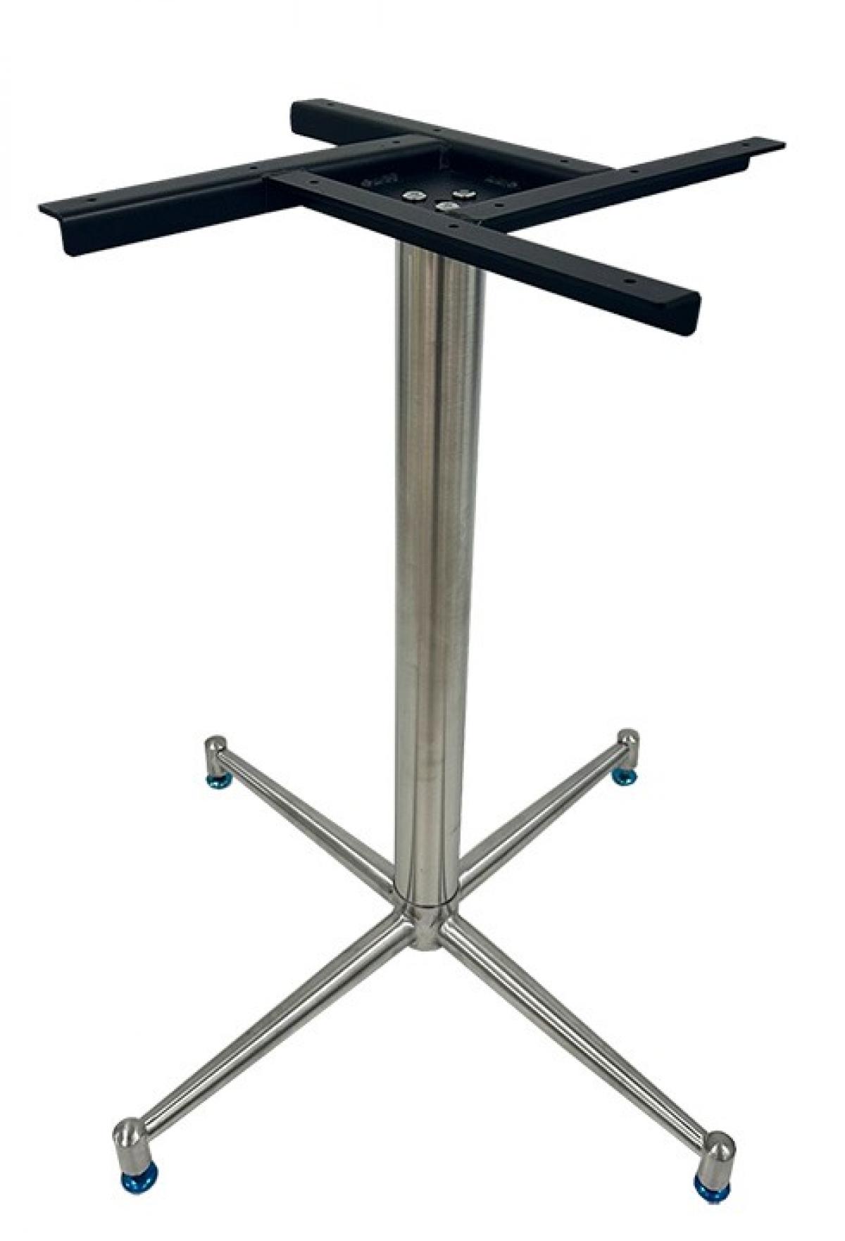Base de mesa PAUDY, acero inoxidable, base de 63 x 63 cms, altura 72 cms