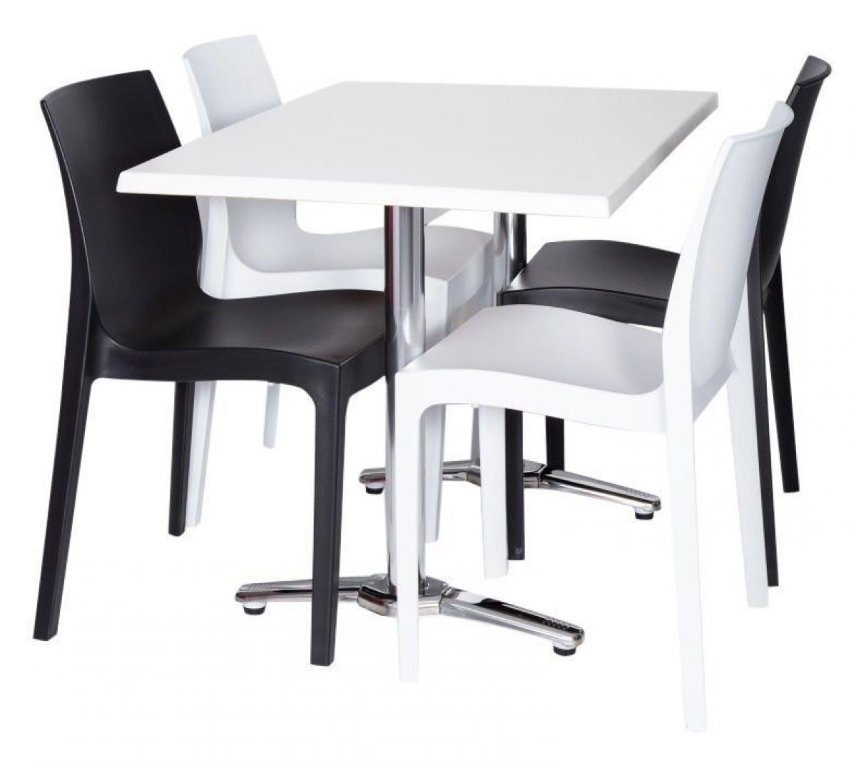 Base de mesa ROMA NEW, rectangular, inoxidable y aluminio