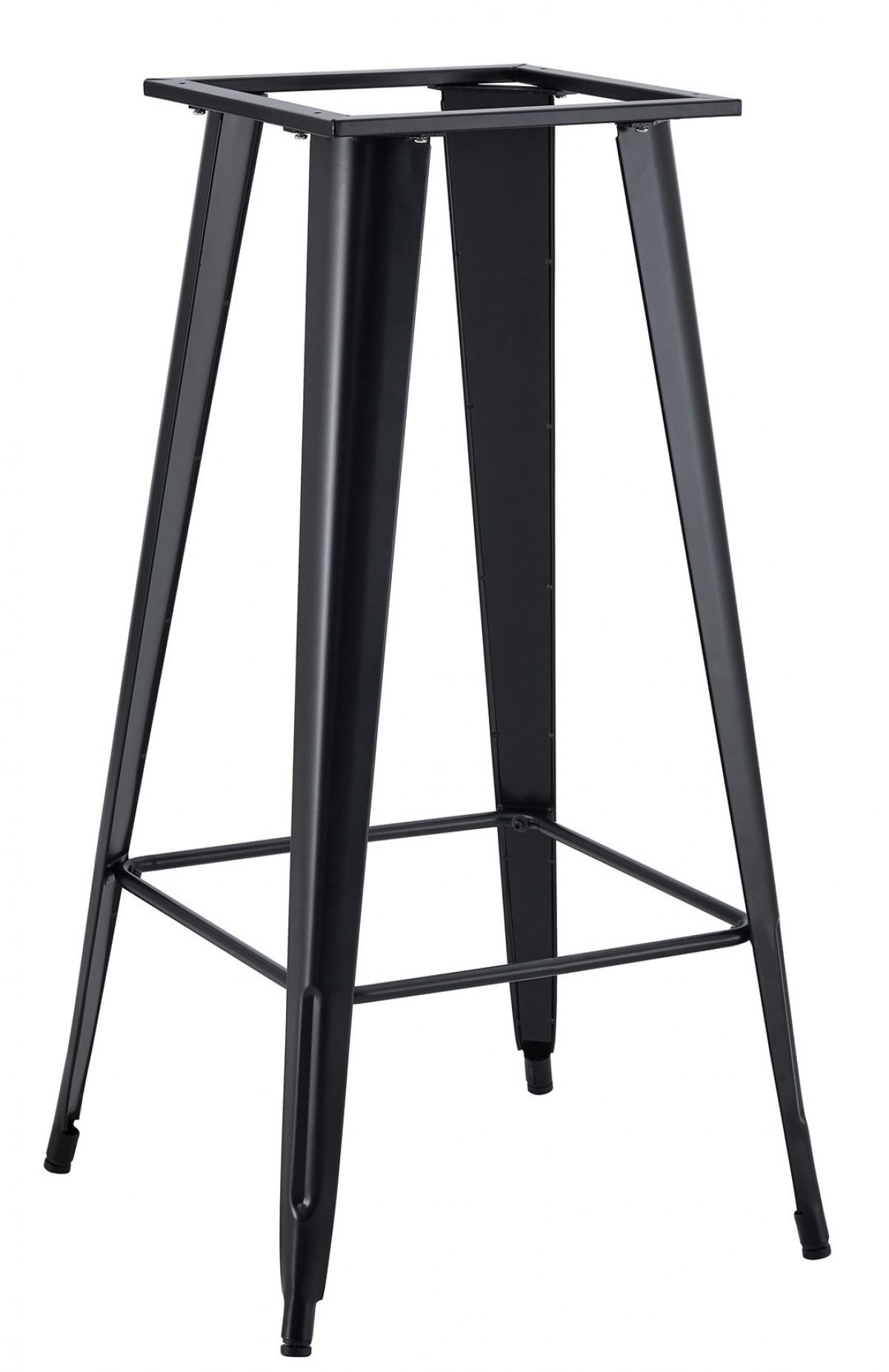 Base de mesa TOL EK, alta, acero, negra, para tapa de 60 x 60 cms