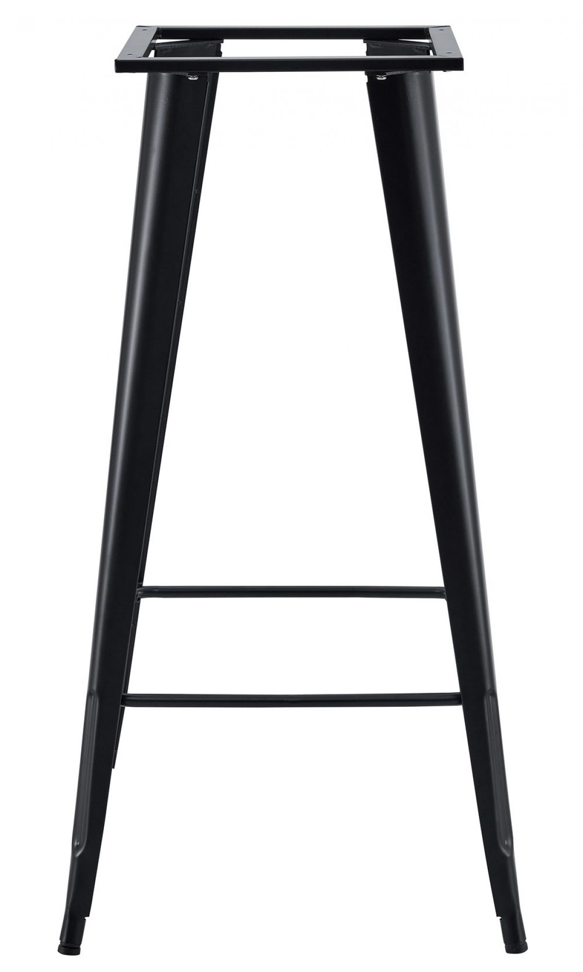 Base de mesa TOL EK, alta, acero, negra, para tapa de 60 x 60 cms