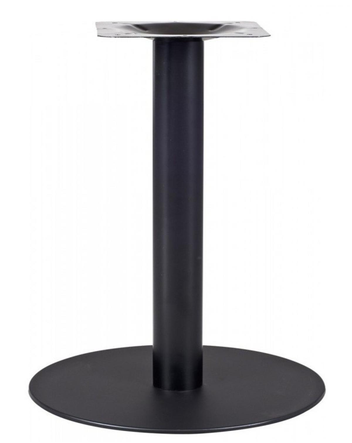 Base de mesa BOMBAY 60, tubo redondo, negra, base de acero de 8 mm. 60 cms de diámetro, altura 72 cms