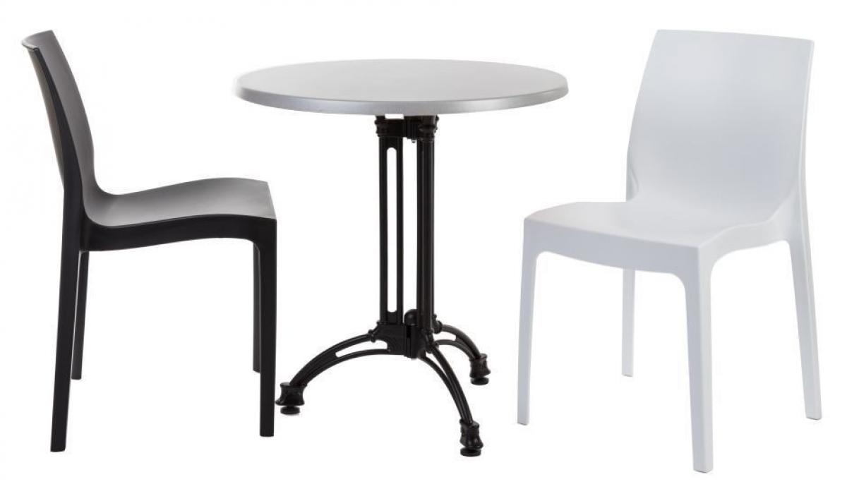 Base de mesa EIFFEL NEW, aluminio, 3 pies, negra, altura 70  cms
