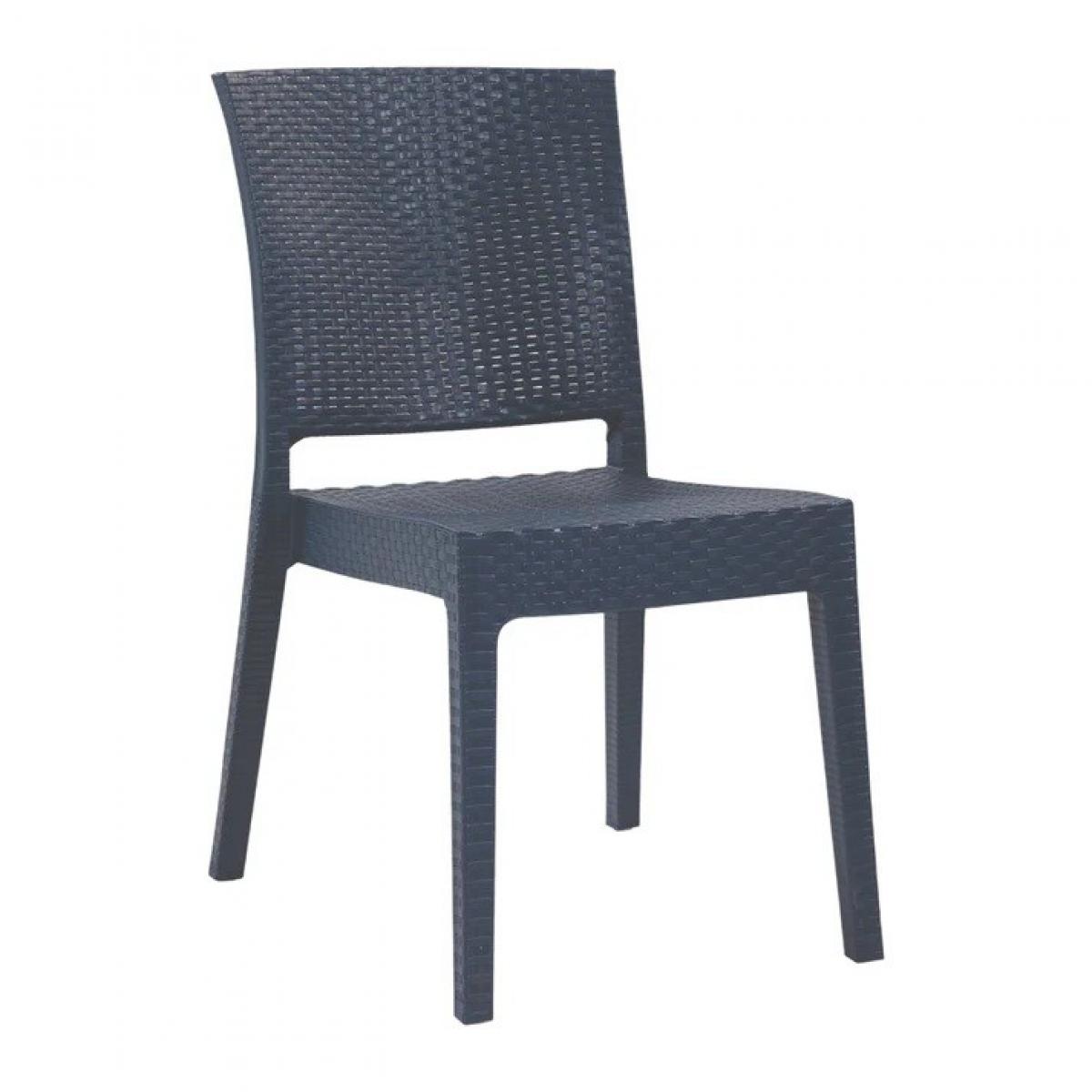 Silla LIDO, apilable, polipropileno antracita
