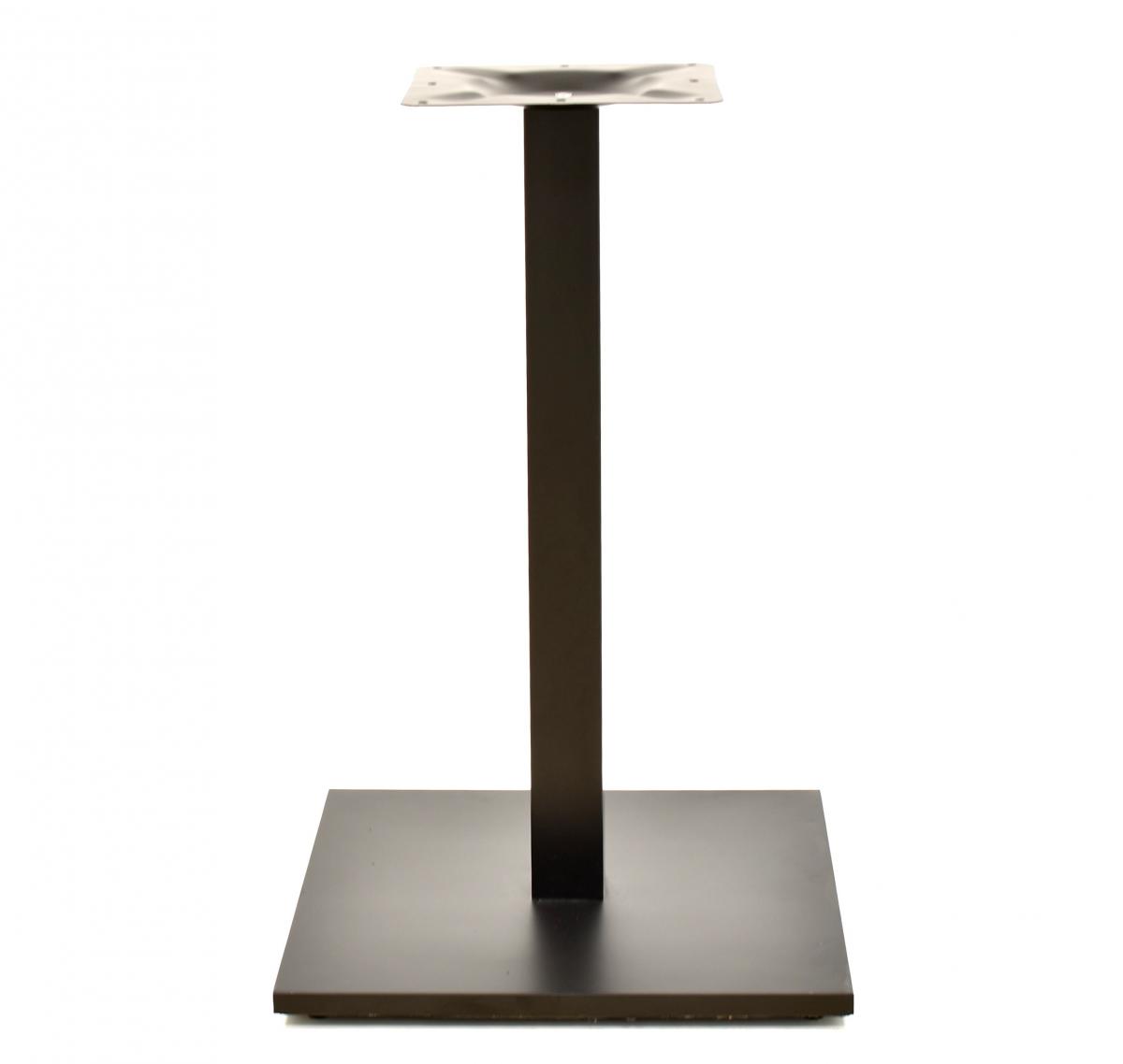 Base de mesa BEVERLY 50C, tubo cuadrado, negra, base de 50 x 50 cms, altura 72 cms