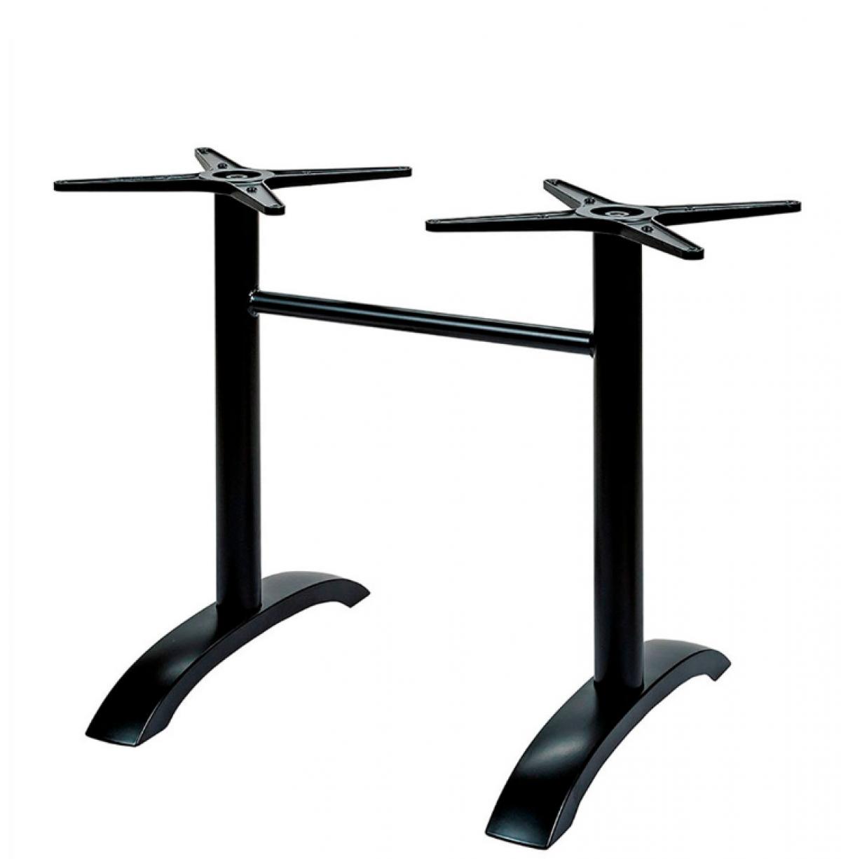 Base de mesa MILAN NERT, rectangular, aluminio, negra