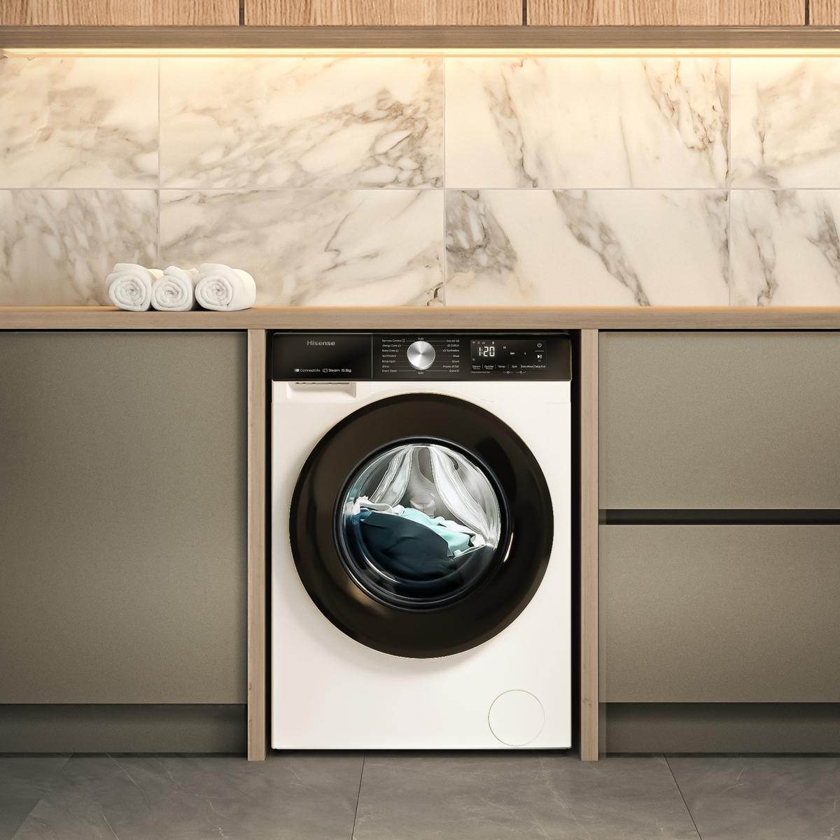 LAVADORA HISENSE WF3S1043BW3 10,5KG 1400RPM A C-VAPOR INV. WIFI BCA