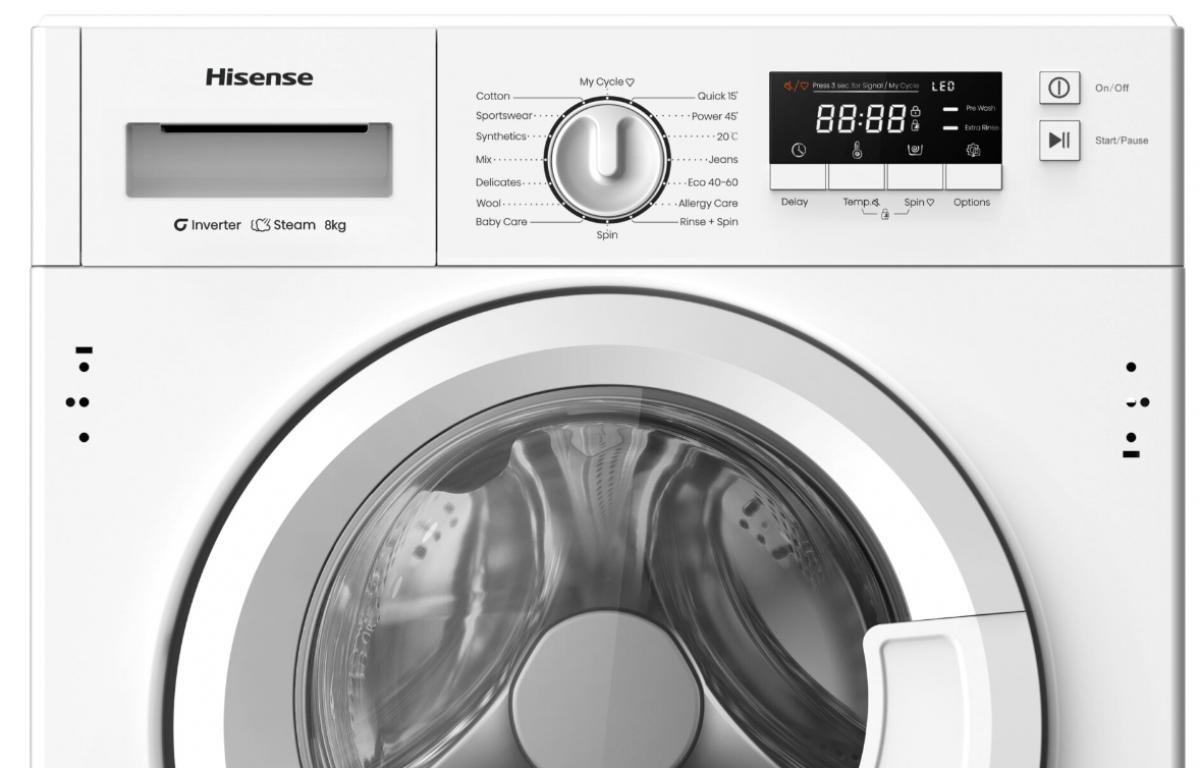 LAVADORA INT. HISENSE WF3M841BWIES 8KG 1400RPM A INVERTER