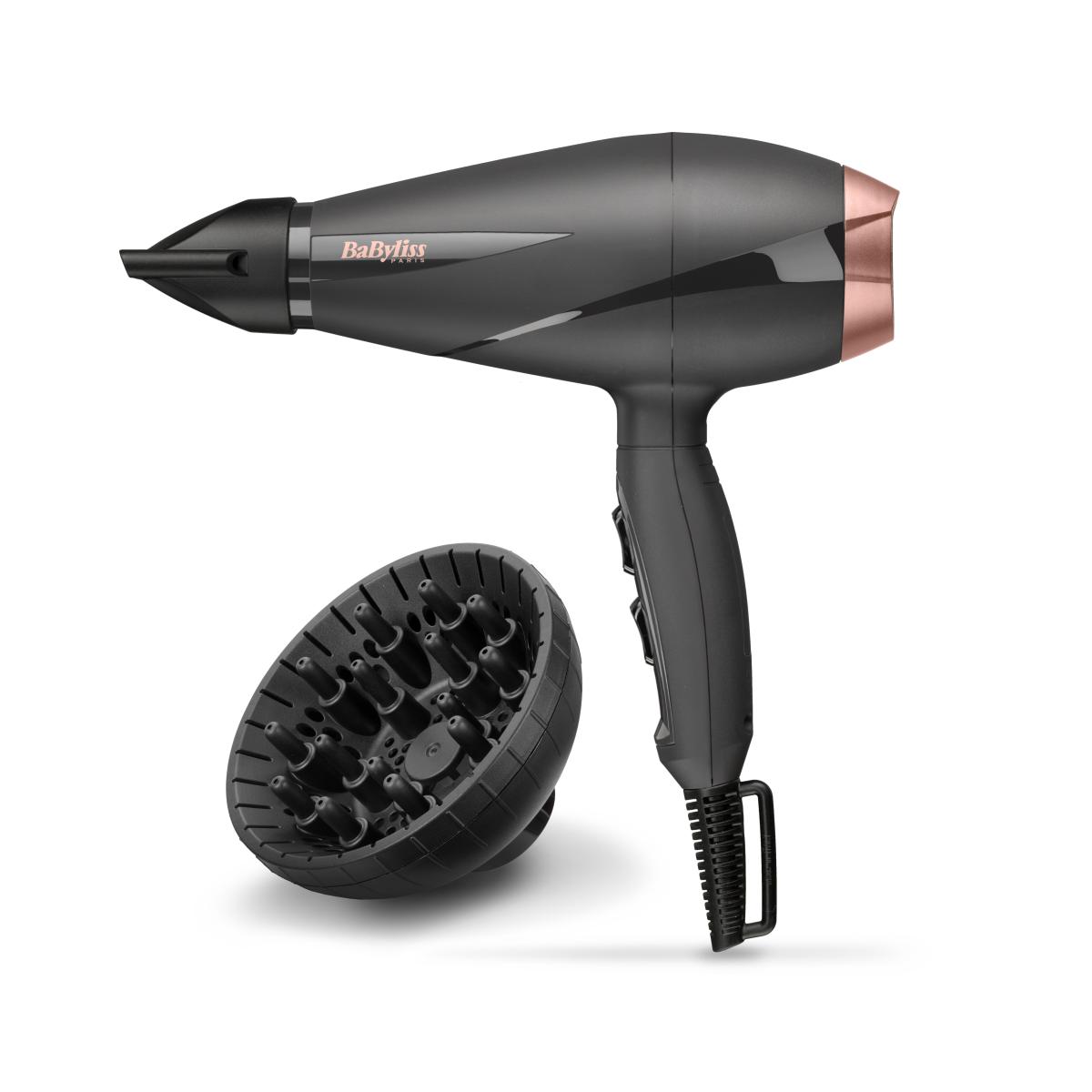 SECADOR BABYLISS 6709DE MOTOR AC GRIS-ROSA ION. C-DIF