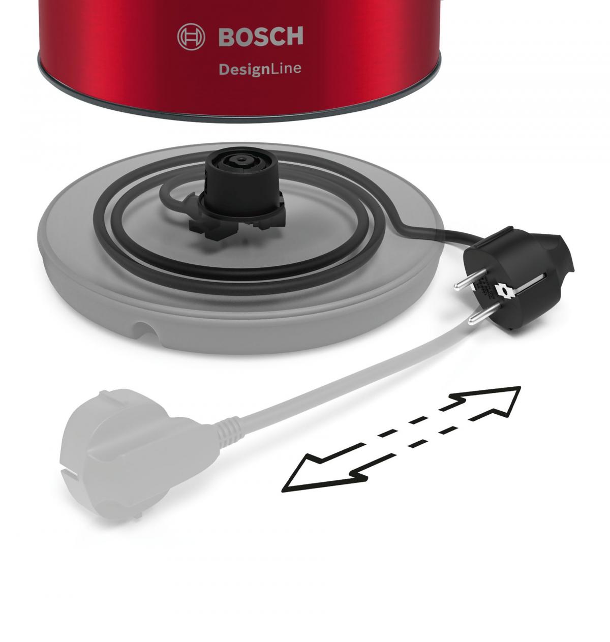 HERVIDOR BOSCH TWK3P424 1,7L INOX ROJO 2400W