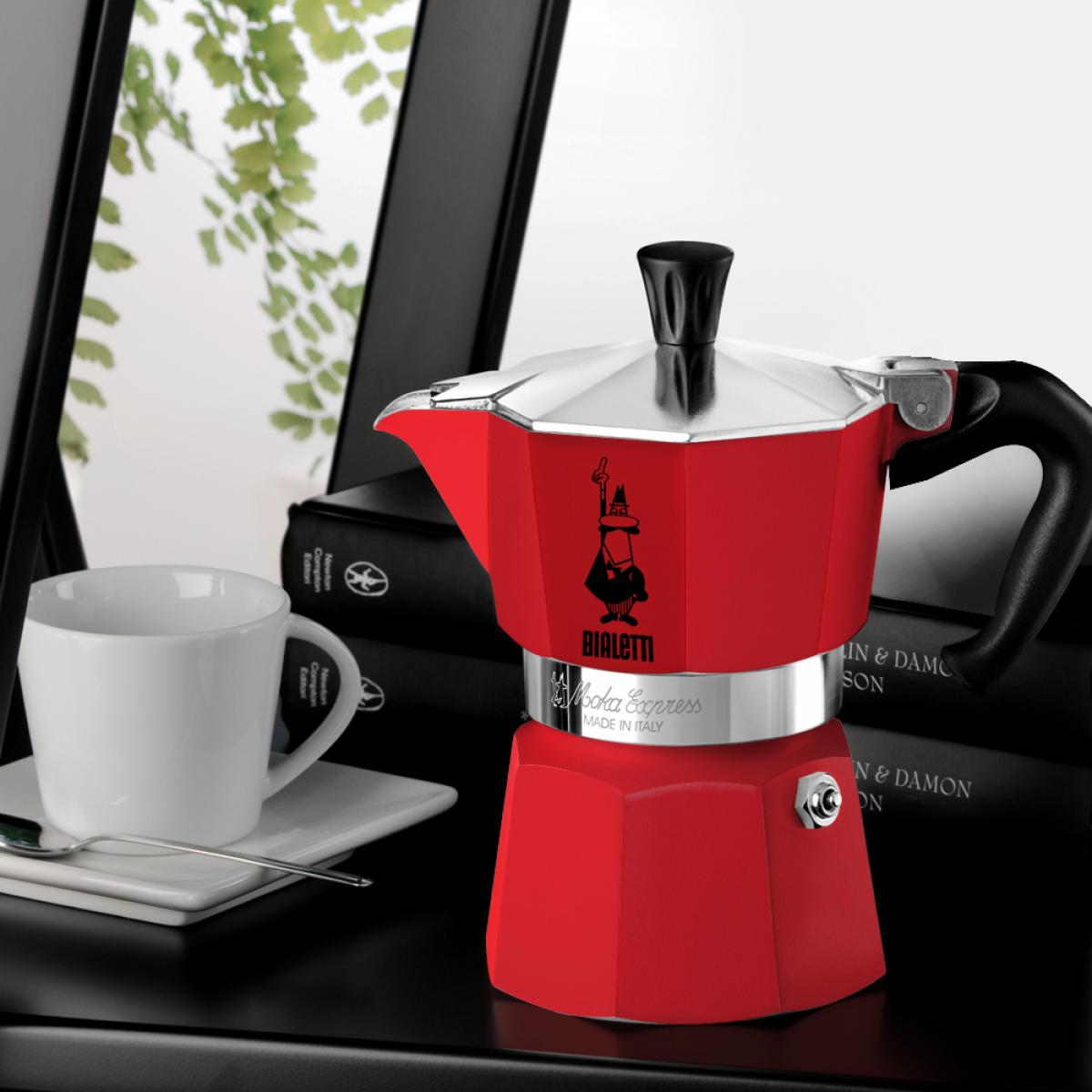 CAFETERA ITALIANA BIALETTI 0004942-NP MOKA EXPRESS ROJA 3T VITRO