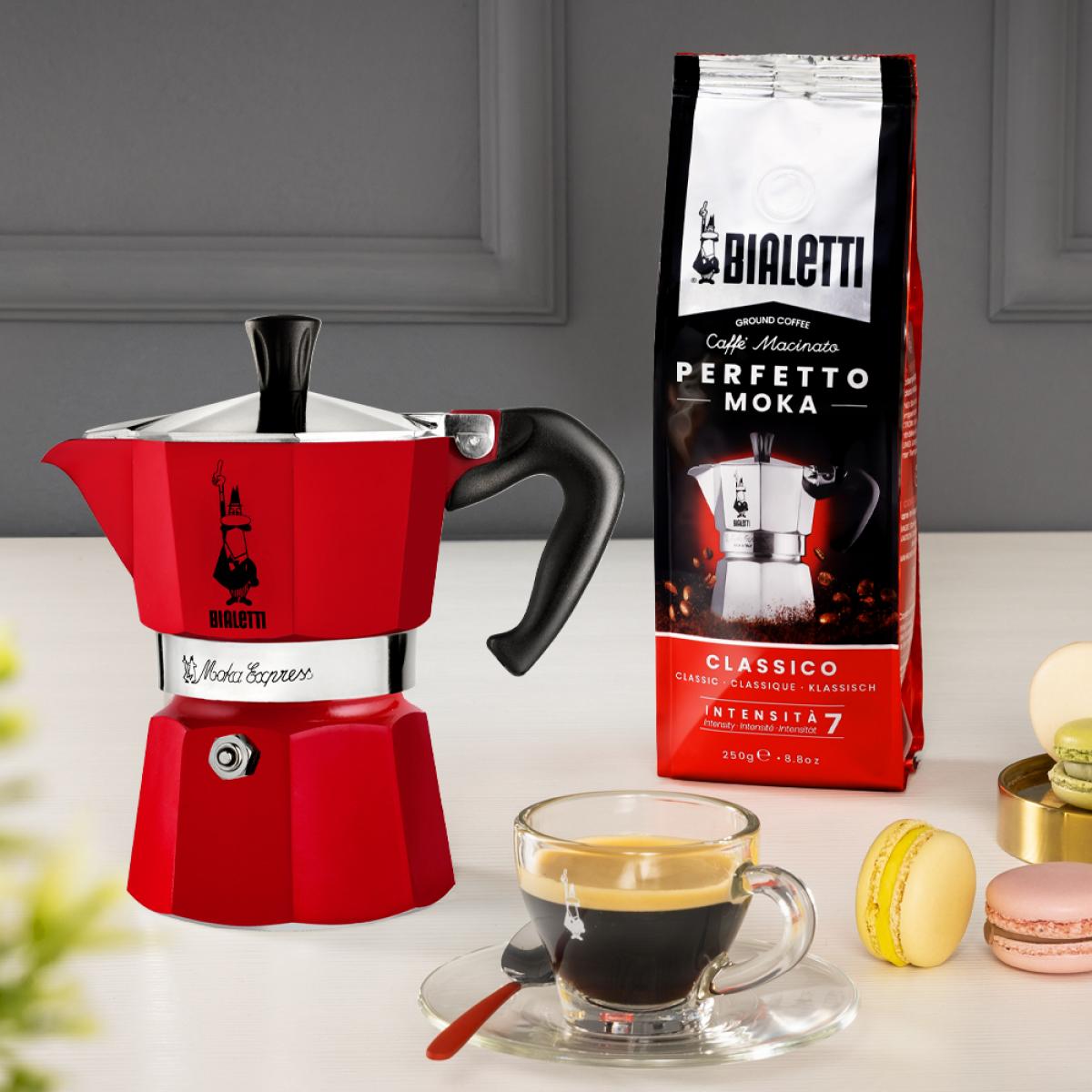 CAFETERA ITALIANA BIALETTI 0004942-NP MOKA EXPRESS ROJA 3T VITRO